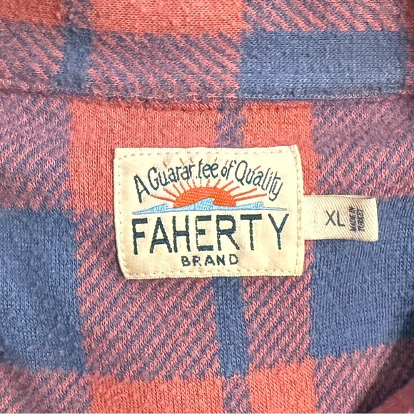 Faherty Mens Plaid Flannel Button Down Shirt - Picture 2 of 5